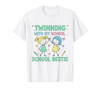 Jumelage avec ma Meilleure Amie d'école, Mignonne Amie Assortie, Twin Day T-Shirt