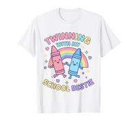 Jumelage avec ma Meilleure Amie d'école, Mignonne Amie Assortie, Twin Day T-Shirt