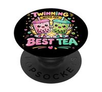 Jumelage avec Mon Meilleur thé, Une Jolie Boisson Kawaii Boba pour Les Amis PopSockets PopGrip Adhésif