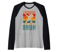 Jumelage avec My Bruh Kids Boys Funny Twin Day Dabbing Boy Manche Raglan