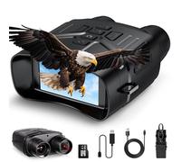 Jumelle Vision Nocturne Relassy 4K HD Lunette Vision Nocturne Infrarouge 4000mAh Rechargeable Jumelle Nocturne Zoom Numérique 5X avec 32Go pour Le Chasse de Jour et de Nuit Le Camping