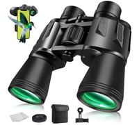 Jumelles 20x50 pour Adultes Puissante avec BAK4 Prism FMC Lentille,Jumelles étanches Compactes HD l'observation des Oiseaux, la randonnée, Chasse Concert Opéra Sport avec Adaptateur téléphonique