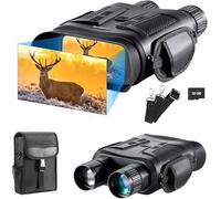 Jumelles Adultes Puissante Vision Nocturne et Jour 3" TFT LCD Écran, Image HD 1080P Vidéo Zoom,6 X 42MM Zoom Numérique, pour Détecter, Chasser,Carte TF 32 G