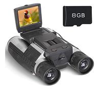 Jumelles Caméra Binoculaire Telescope Enregistreur Vidéo 2" LCD FHD 12x32 5MP 1080P 1000M Visual Field avec 8 GB TF Carte Gratuite Regarder Oiseau Concert Randonnée Chasse