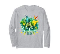 Jumelles Carte du Monde Trek Explorer Nature Wanderer Manche Longue