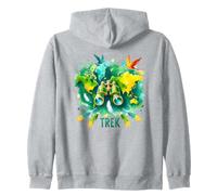 Jumelles Carte du Monde Trek Explorer Nature Wanderer Sweat à Capuche