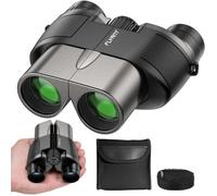 Jumelles compactes 12 x 25 cm pour enfants et adultes - Petites jumelles avec vision nocturne - Lumière faible - Pliables - Idéal