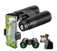 Jumelles compactes 12 x 42 HD BAK4 HD, objectif FMC étanches pour observation des oiseaux, chasse, voyage, randonnée, tourisme, noir