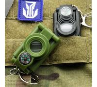 Jumelles de poche pliables, loupe avec lumière, y compris le porte-clés boussole, peut être utilisé pour les voyages et la randonnée