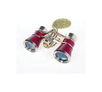 Jumelles de théâtre pliables classiques, corps en métal plaqué or, grossissement x3, adaptées aux théâtres.