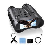 Jumelles de vision nocturne 4K avec enregistrement vidéo pour homme, cadeaux pour papa et mari, écran HD de 3,2", zoom 8x, carte 32 Go, pour la Saint-Valentin, un anniversaire, le camping en plein air