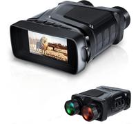 Jumelles de vision nocturne rechargeables avec zoom 5x, photo 10 mégapixels, vidéo Full HD, lumière infrarouge 6 W, luminosité réglable, écran TFT de 3 pouces pour l'extérieur, le camping, la chasse
