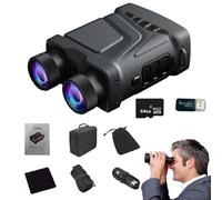 Jumelles d'écran HD, binoculaires à vision nocturne 4K | Jumelles 4K réglables à 5 vitesses - Lunettes d'affichage HD avec écran de 3 pouces pour la sécurité et les observations sauvages