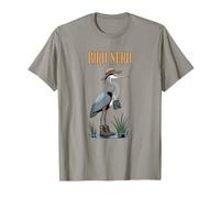 Jumelles d'observation des Oiseaux Grand héron Bleu Nerd Whisperer T-Shirt
