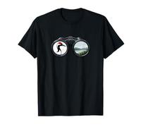 Jumelles d'observation des Oiseaux - Grue à Couronne Rouge T-Shirt