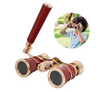 Jumelles d'opéra 3 x 25, compactes et légères, pour adultes et enfants (rouge)