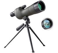 Jumelles Haute Puissance, Lunette d'observation Transparente 25-75x70 pour l'observation des Oiseaux, Zoom, télescope monoculaire étanche pour Optique de tir sur Cible avec étui pour trépied, extérie