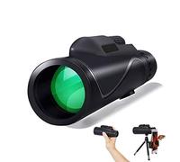 Jumelles Haute Puissance, télescope monoculaire, monoculaire 40X60 Haute Puissance et HD avec support pour Smartphone BAK4 pour l'observation des Oiseaux, la chasse, la Surveillance, Portable