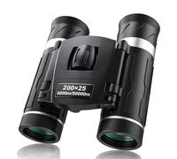 Jumelles HD compactes - 200 × 25 Mini jumelles pour l'observation des oiseaux, les concerts et le sport | Jumelles de voyage portables avec poignée antidérapante, télescope haute performance pour la