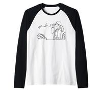 Jumelles Line Art Observateur d'oiseaux Manche Raglan