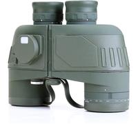 Jumelles marines 10x50, jumelles militaires étanches avec télémètre interne et boussole, vert armée
