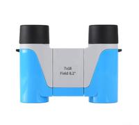 Jumelles portables pour enfants, idéales pour l'observation des oiseaux et l'observation des étoiles avec grossissement stable (bleu)
