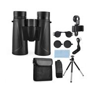 Jumelles pour Adultes 12x42 Compactes pour L'Observation des Oiseaux, Prisme BAK4, Étanches, HD, Idéales pour les Voyages et L'Observation des