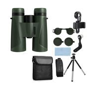 Jumelles pour Adultes 12x42 Compactes pour L'Observation des Oiseaux, Prisme BAK4, Étanches, HD, Idéales pour les Voyages et L'Observation des