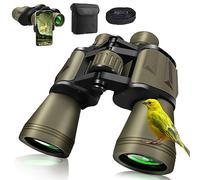 Jumelles pour Adultes 20 X 50, Professionnelles Jumelles avec Prisme BAK4, Objectif FMC, antibuée et étanche, pour la Chasse, l'observation des Oiseaux et Le Camping