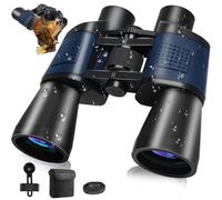 Jumelles pour Adultes 20x50 Jumelles Étanches HD avec Prisme BAK4 et Objectif FMC Portables Télescope pour l'observation des Oiseaux, Football, Concerts, avec Adaptateur pour Smartphone