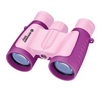 Bresser Jumelles Junior pour Enfant 3 x 30 en différentes Couleurs, grossissement 3X, diamètre de l'objectif 30 mm, espacement oculaire réglable, avec Sangle de Transport Rose