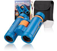 BRESSER JUNIOR Jumelles 7x30 pour enfants à partir de 6 ans, avec grossissement 7x et compensation dioptrique, sac de transport inclus pour l'observation de la nature et des oiseaux, la randonnée, les