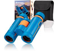 BRESSER JUNIOR Jumelles 7x30 pour enfants à partir de 6 ans, avec grossissement 7x et compensation dioptrique, sac de transport inclus pour l'observation de la nature et des oiseaux, la randonnée, les