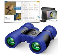 Jumelles pour Enfants de 3-12 Ans avec Guide d'oiseaux, Jouets d'extérieur Cadeau Enfant 4-12 Ans Fille, Idéal pour Birdwatching,Concert, Match de Football, Randonnée - Cadeau de Noël pour Enfants