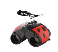 Jumelles pour enfants - Jouet portable pour camping - Cadeau d'anniversaire - Rouge
