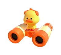 Jumelles pour enfants pour garçons et filles, grossissement réglable pour l'exploration en plein air, légères et durables, idéales pour l'observation des oiseaux, le camping, les voyages (jaune)
