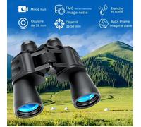 Jumelles Professionnelles - JINZDASU - 20x50 HD - Vision de Nuit - Poids 850g - Garantie 2 ans