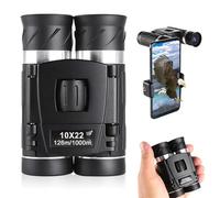 Jumelles Puissante pour Adultes et Enfants, Mini Jumelles 10X22 Compactes d'Extérieur Pliable avec Prisme BAK-4 Objectif FMC pour Voyage Randonnée en Plein air Camping Chasse Concert Opéra Sport