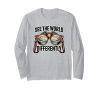 Jumelles rétro Emblème Voir Le Monde différemment Manche Longue