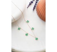 Jumeon, NRZ99128, Collier argent, 100 % ARTIFICIEL, or rose Vert