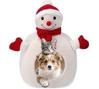 JUMI Lit Doux pour Animaux de Compagnie, Chat, Chien, Bonhomme de Neige, 40 x 40 cm