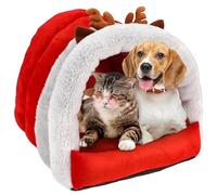 JUMI Nid de Noël pour Animaux Chat Chien Coussin Doux Père Noël 40 x 40 cm