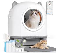 JUMMICO 90L XXL Bac à Litière Auto-Nettoyant pour Chat, Intelligent avec Contrôle par Application, Sécurité Anti-Pincement, Surveillance de Santé, Double Désodorisation, Tapis de Litière et Parfum Inc