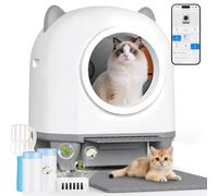 JUMMICO 90L XXL Bac à Litière Auto-Nettoyant pour Chat, Intelligent avec Contrôle par Application, Sécurité Anti-Pincement, Surveillance de Santé, Double Désodorisation, Tapis de Litière et Parfum Inc