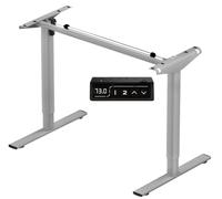 JUMMICO Bureau Assis Debout Cadre de Electrique Réglable 2 Étages en Hauteur avec Mémoire Automatique,Pieds de Table réglables en Hauteur Cadre de Bureau Assis Debout Gris