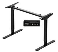 JUMMICO Bureau Assis Debout Cadre de Electrique Réglable 2 Étages en Hauteur avec Mémoire Automatique,Pieds de Table réglables en Hauteur Cadre de Bureau Assis Debout Noir