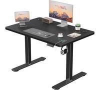 JUMMICO Bureau Assis Debout Électrique 100×60 cm, Bureau Électrique avec Chargeur USB, Bureau Réglable en Hauteur