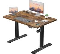 JUMMICO Bureau Assis Debout Électrique 100×60 cm, Bureau Électrique avec Chargeur USB, Bureau Réglable en Hauteur