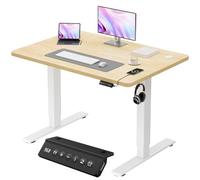 JUMMICO Bureau Assis-Debout Électrique 100x60cm, USB & 2 Mémoires, Beige | Moteur Silencieux, Surface Anti-Rayures, Structure Métal Stable. Idéal pour Télétravail & Gaming, Hauteur 72-116 cm