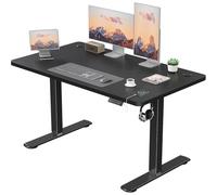 JUMMICO Bureau Assis Debout Électrique 120×60 cm, Bureau Électrique avec Chargeur USB, Bureau Réglable en Hauteur